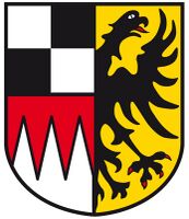 Der Fränkische Rechen im 1957 angenommenen Wappen des Bezirks Mittelfranken. (© Bezirksverwaltung Mittelfranken)