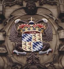 Wappen Herzog Albrechts I. von Straubing-Holland (reg. 1347-1404) am Hoogheemraadschap van Delfland in Delft (Niederlande). (Foto: Stadtarchiv Straubing, Allgemeine Fotosammlung)