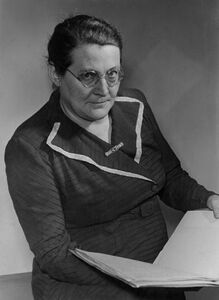 Helene Wessel (GVP, SPD, 1898-1969). Foto 1952. (SZ-Photo, Bild-ID: 00417052)