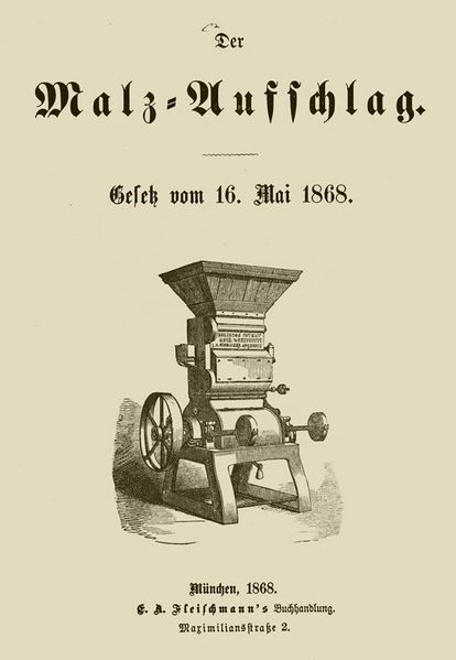 Datei:Gesetz Malz-Aufschlag 1868.jpg