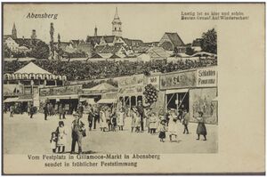 Postkarte vom Gillamoos, Lichtdruck 1911. (Münchner Stadtmuseum, PS-PK02745)