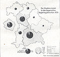 Glaubenslose in den bayerischen Regierungsbezirken 1939. (© Bayerisches Landesamt für Statistik und Datenverarbeitung, München 1939)