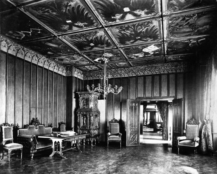 Datei:Nuernberger Burg Empfangszimmer um 1855.jpg