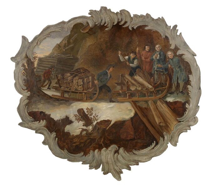 Datei:Traunsteiner Salinenzyklus Holztransport.jpg