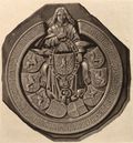 Markgraf Sigismund (1468-1495). Abb. eines Steindenkmals aus: Stillfried-Alcantara, Rudolf Maria Bernhard von: Kloster Heilsbronn, Berlin 1877. (Bayerische Staatsbibliothek, 4 Bavar. 1773 o)