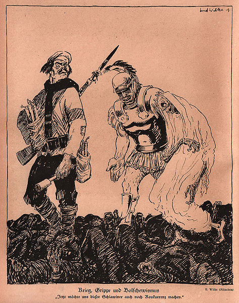 Datei:Karikatur Spanische Grippe.jpg