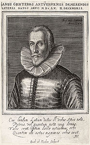 Der Niederländer Jan Gruterus (1550-1627) erhielt in der artistisch-philosophischen Fakultät die erste Heidelberger Professur für Geschichtswissenschaft. Kupferstich von Jacob van der Heyden (1573-1636). (Kunstsammlungen der Veste Coburg, Inventar-Nr. VII,436,308)