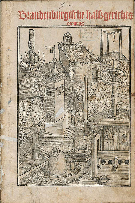 Bambergische Halsgerichtsordnung Historisches Lexikon Bayerns