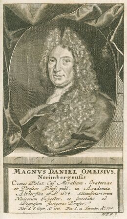 Magnus Daniel Omeis. (Bayerische Staatsbibliothek, Bildarchiv port-036621)