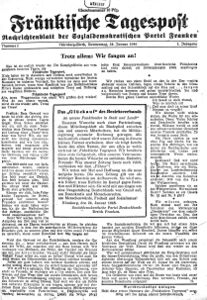 Die Erstausgabe nach dem Zweiten Weltkrieg, 24. Januar 1946. (Bayerische Staatsbibliothek, 4 Z 52.83-1,1/11)
