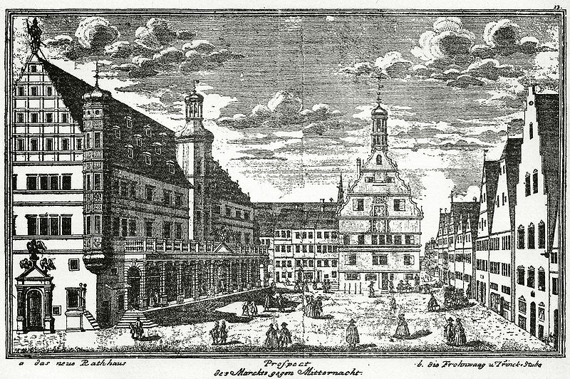 Datei:Rothenburg Stich Marktplatz Renaissancetrakt Rathaus.jpg