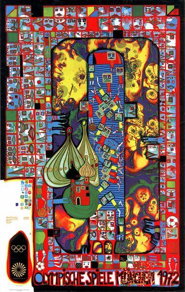 Datei:Plakat Hundertwasser Olympia Muenchen.jpg
