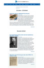 Startseite des Historischen Lexikon Bayerns 2026.