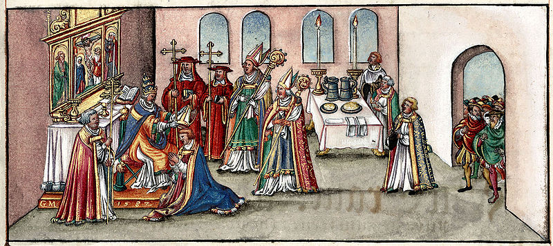 Datei:Bischofsweihe Berthold II Fries Chronik.jpg