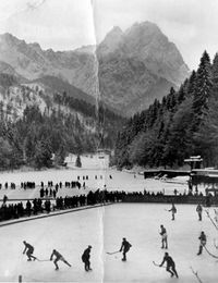 Der Eissportplatz am Rießersee. (Marktarchiv Garmisch-Partenkirchen, Foto: Huber)