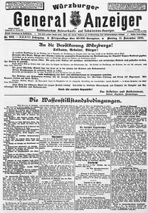 Würzburger General-Anzeiger Nr. 262 (11.11.1918) (Main-Post GmbH)