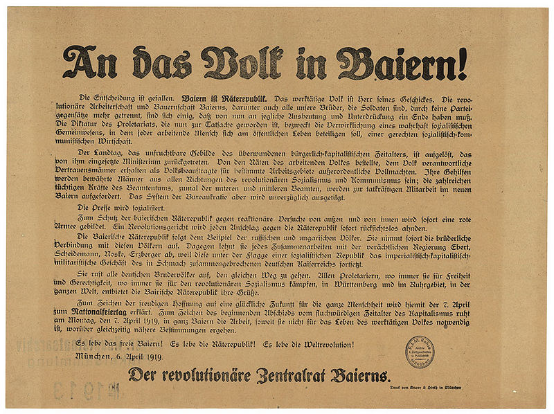 Datei:Flugblatt Ausrufung der Raeterepublik.jpg