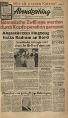 Titelblatt der AZ vom 7.1.1953. (AZ)