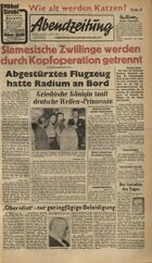 Titelblatt der AZ vom 7.1.1953. (AZ)
