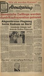 Titelblatt der AZ vom 7.1.1953. (AZ)