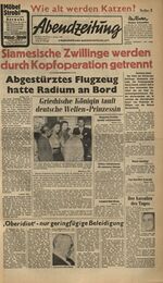 Titelblatt der AZ vom 7.1.1953. (AZ)