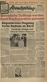 Titelblatt der AZ vom 7.1.1953. (AZ)