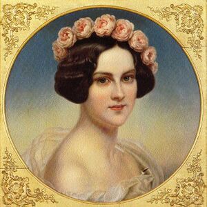 Brustbild Prinzessin Maries von Preußen (1825-1889) als Braut des späteren Königs Maximilians II. von Bayern (1811-1864), Karl Joseph Begas (1794-1854), Berlin 1842. (Lizenziert durch Public Domain via Wikimedia Commons)