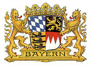 Coat of arms of the Free State of Bavaria, used since 1923. (Graphic art: Max Reinhart, Passau)