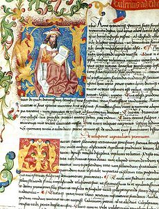 Valerius-Maximus-Handschrift Würzburg, 1442. (Nürnberg, Stadtbibliothek, Cent III,34, f. 2r)