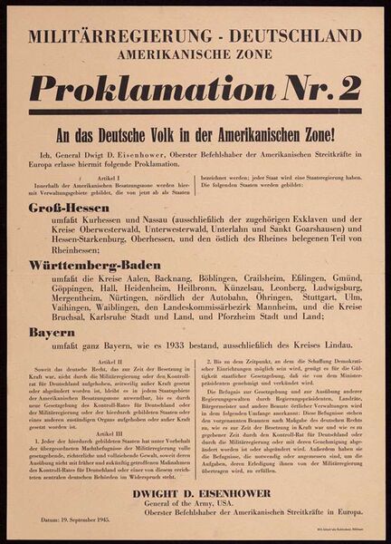 Datei:Proklamation Nr.2 amerikanische Zone 19.9.1945.jpg