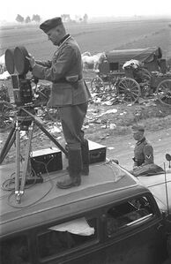 Dreharbeiten für den Film Sieg im Westen, 1940/41. (Foto: Svend Noldan)