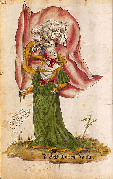 Datei:Fahnentraegerin Gesellschaft mit dem Fuerspang.jpg