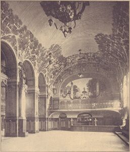 Foyer mit Bildwand des Stadttheaters Nürnberg im Jahr 1906, in: Süddeutsche Bauzeitung 27 (7. Juli 1906), 209.