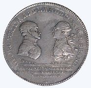 Medaille zur Vereinigung der Fürstentümer Bayreuth und Ansbach, 1769 (Historisches Museum Bayreuth)