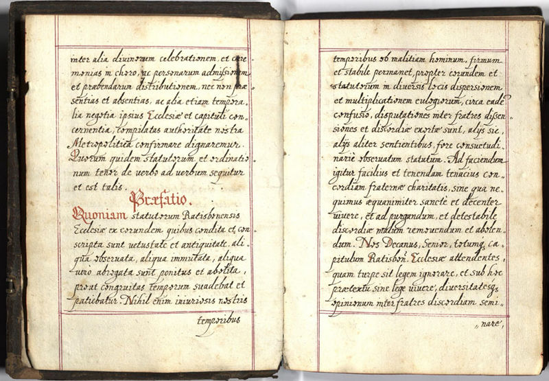Datei:Praefatio Statuten Domkapitel.jpg