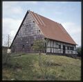 Firstsäulenbau, ca. 1474 d, Watterbach, seit 1981 Preunschen im Odenwald, Fotografie von Konrad Bedal, 1992. (Fränkisches Freilandmuseum Bad Windsheim, MIL_2_Preunschen_0002)