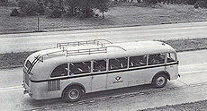 Krauss-Maffei-Omnibus vom Typ "KMO 130", ab 1946 gebaut. (Historisches Archiv Krauss-Maffei im Bayerischen Wirtschaftsarchiv)