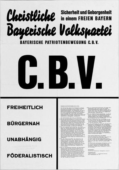 Datei:Wahlplakat Christliche Bayerische Volkspartei Bundestagswahl 1983.jpg