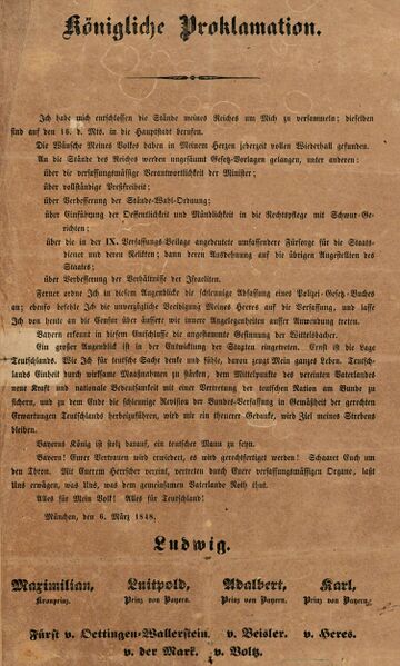 Datei:Maerzproklamation Ludwigs I.jpg