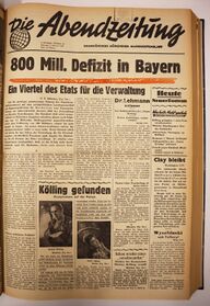 Titelblatt der AZ vom 2.2.1949. (Monacensia. Literaturarchiv und Bibliothek)