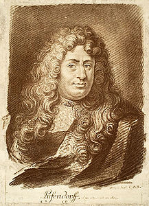 Der Protestant Samuel Pufendorf (1632-1694) erhielt 1661 den ersten Lehrstuhl für Natur-und Völkerrecht an einer deutschen Universität. (Universitätsbibliothek Heidelberg, Graph. Slg. P_0223, lizensiert durch CC-BY-SA 3.0)