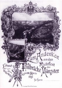 Die Müngstener Brücke über die Wupper wurde von 1893 bis 1897 ohne Gerüst im freien Vorbau errichtet. (MAN Museum)