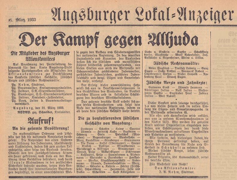 Datei:Artikel Augsburger Anzeiger 1933.jpg