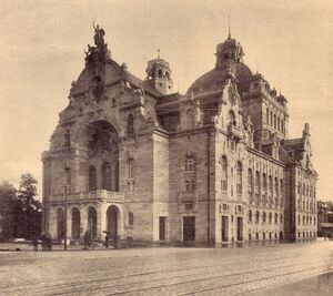 Das neue Stadttheater in Nürnberg von Architekt Heinrich Seeling (1852-1932), veröffentlicht in: Süddeutsche Bauzeitung 26 (30. Juni 1906), 201.
