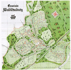 Waldkraiburger Stadtplan aus dem Jahre 1954. (Stadtarchiv Waldkraiburg)