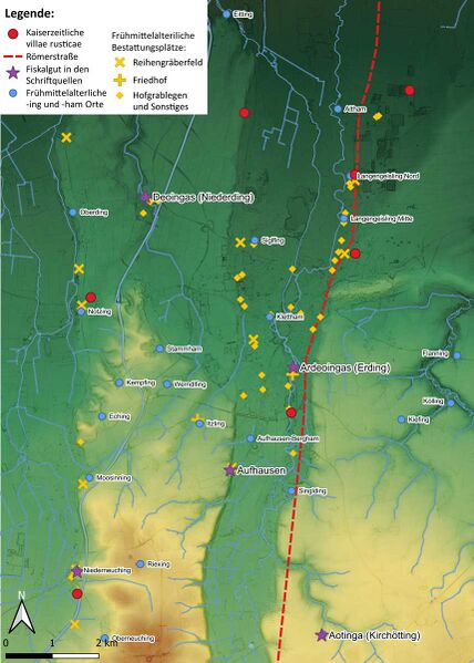 Datei:Karte Erdinger Raum erstes Jahrtausend.jpg