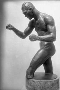 "Der Boxer Schmeling" von Rudolf Belling (1886-1972), Bronze, 1929. (Foto vom Bundesarchiv lizensiert durch CC BY-SA 3.0 DE via Wikimedia Commons)