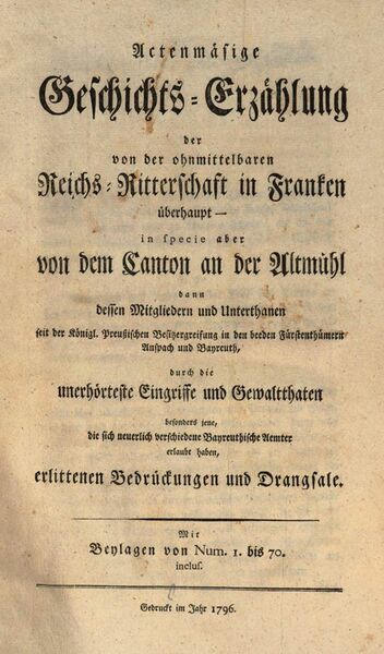 Datei:Titelblatt Actenmaessige Geschichtserzaehlung.jpg