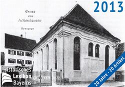 Ichenhausen (Lkr. Günzburg), Synagoge und Rabbinatsgebäude, Postkarte, vor 1913. (Staatsarchiv Augsburg BA Günzburg 9558)