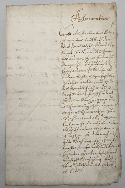 Datei:Assecurations-Abschrift Donauwoerth Noel-Samuel Isaac 1722-1723.jpg